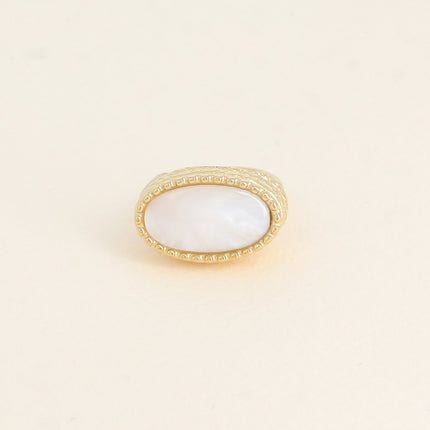 Bague Venise - style chevalière, pierre naturelle ovale