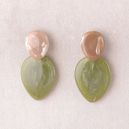 Orphea Dangle Earrings - 2 resin pieces