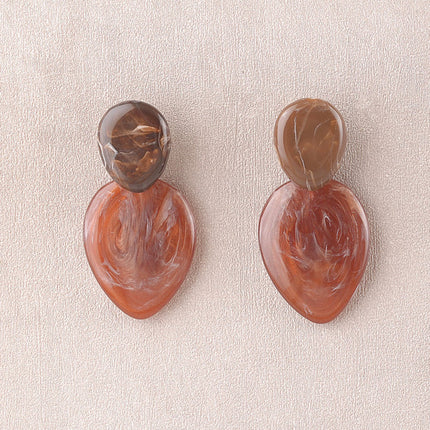Orphea Dangle Earrings - 2 resin pieces