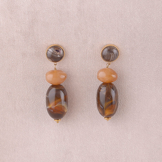 Dangle earrings - 3 pieces in resin