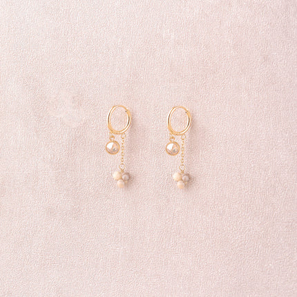 Créoles - ornées de cristaux Swarovski® et de pierres naturelles