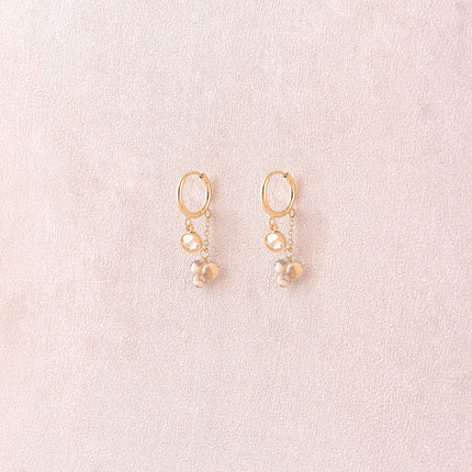 Créoles - ornées de cristaux Swarovski® et de pierres naturelles