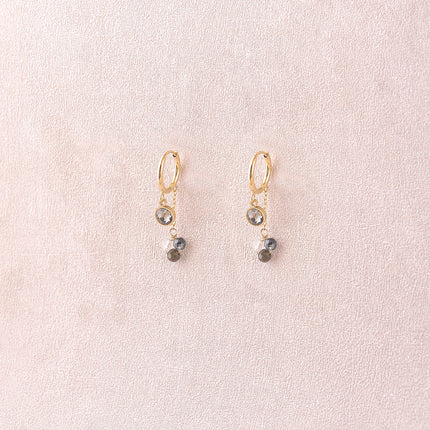 Créoles - ornées de cristaux Swarovski® et de pierres naturelles