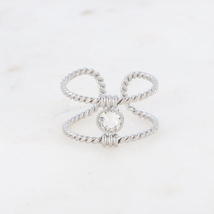 Bague Joe - tressée avec cristal Swarovski® PP20
