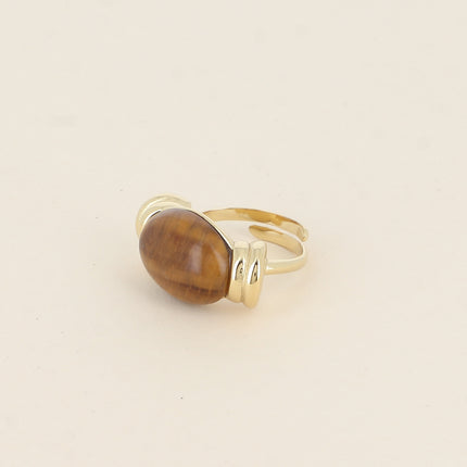 Bague Claryssia - pierre naturelle ovale