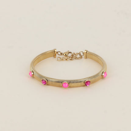 Jonc strié Eden - cristaux Swarovski® PP20