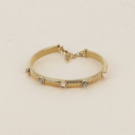 Jonc strié Eden - cristaux Swarovski® PP20