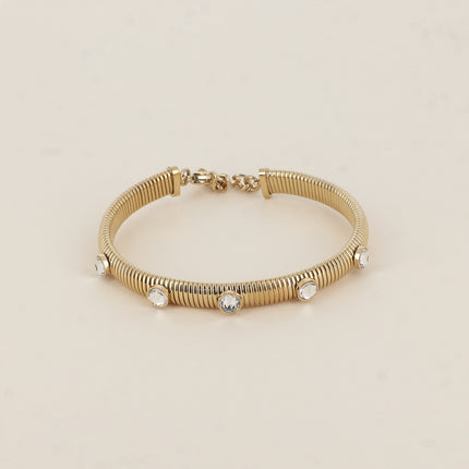 Jonc strié Eden - cristaux Swarovski® PP20