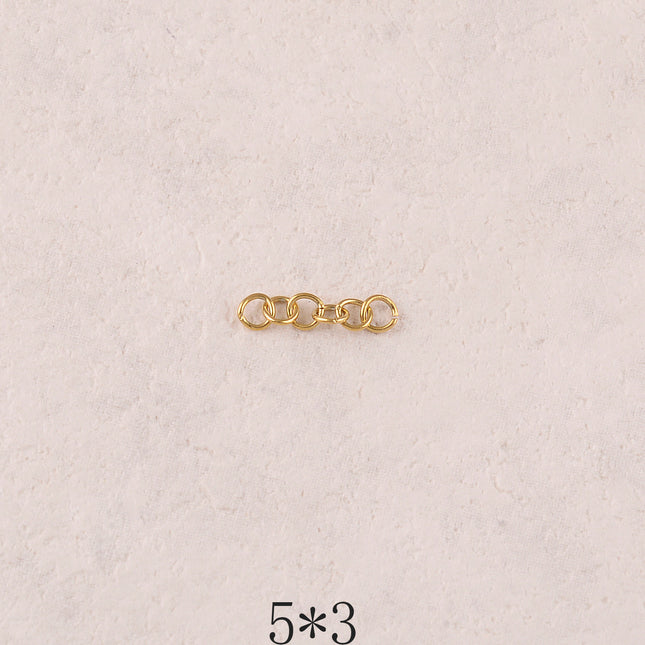 Lot de 50 anneaux ouverts 0,5 x 3 mm