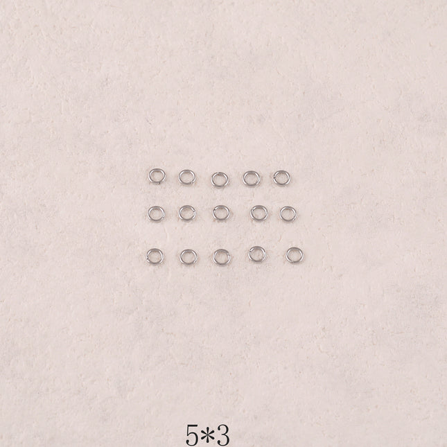Lot de 50 anneaux ouverts 0,5 x 3 mm