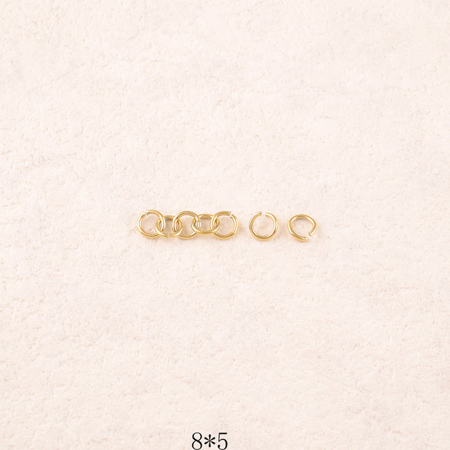 Lot de 50 anneaux ouverts 0,8 x 5 mm