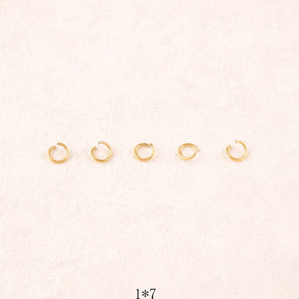 Lot de 50 anneaux ouverts 1 x 7 mm