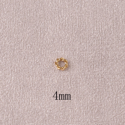 Lot de 20 anneaux torsadés ouverts 1 x 4 mm