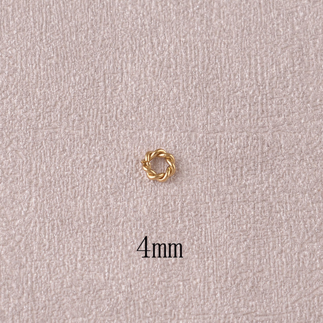 Lot de 20 anneaux torsadés ouverts 1 x 4 mm