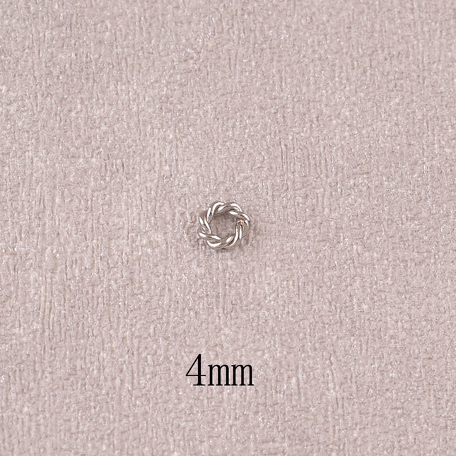 Lot de 20 anneaux torsadés ouverts 1 x 4 mm