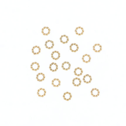 Lot de 20 anneaux torsadés ouverts 1,5 x 6 mm