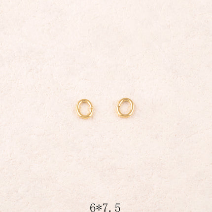 Lot de 20 anneaux ovales ouverts 1,2 x 6 x 8 mm