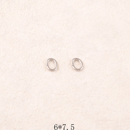 Lot de 20 anneaux ovales ouverts 1,2 x 6 x 8 mm