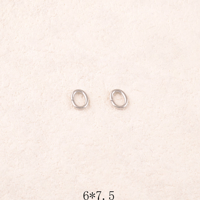 Lot de 20 anneaux ovales ouverts 1,2 x 6 x 8 mm