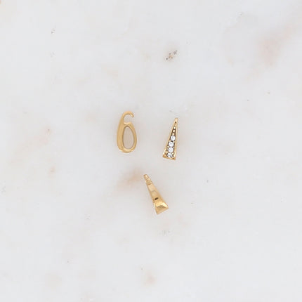 Lot de 10 Bélières strassées 3,5 x 10 mm