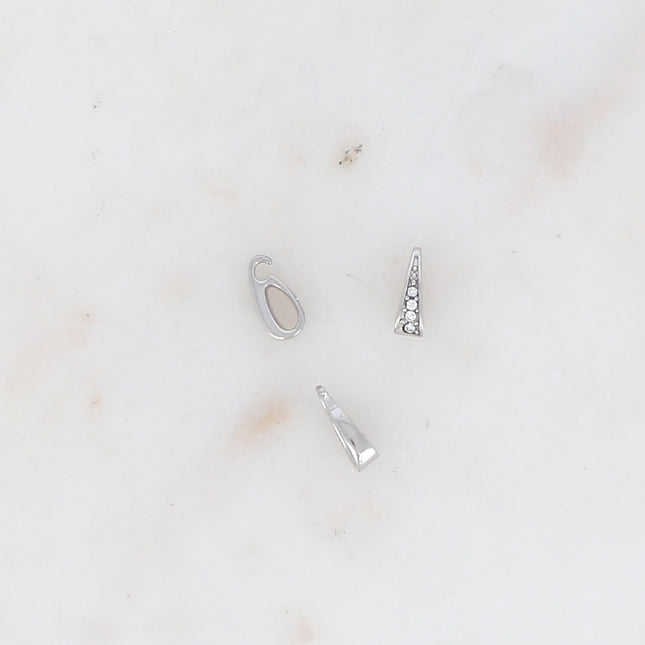Lot de 10 Bélières strassées 3,5 x 10 mm