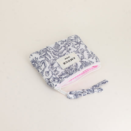 Porte-monnaie - AMOUR, 3 coeurs, motifs - 11 x 9 cm