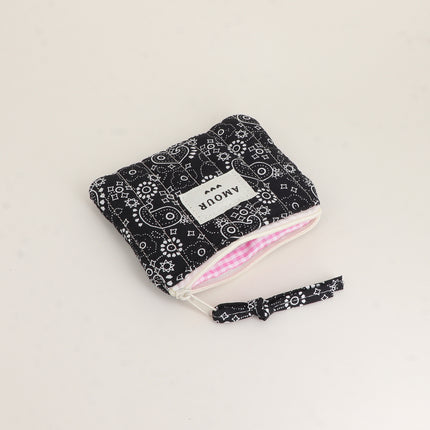 Porte-monnaie - AMOUR, 3 coeurs, motifs - 11 x 9 cm