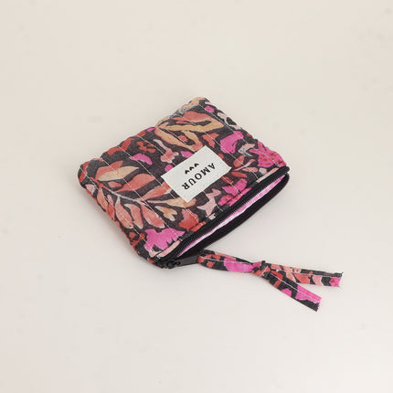 Porte-monnaie - AMOUR, 3 coeurs, motifs - 11 x 9 cm