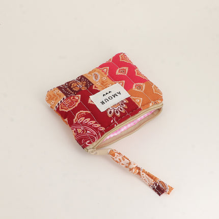 Porte-monnaie - AMOUR, 3 coeurs, motifs - 11 x 9 cm