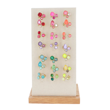 Kit de 21 bagues - doré multi - prix moyen de 9,40€/pc