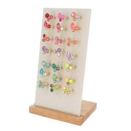 Kit de 21 bagues - doré multi - prix moyen de 9,40€/pc