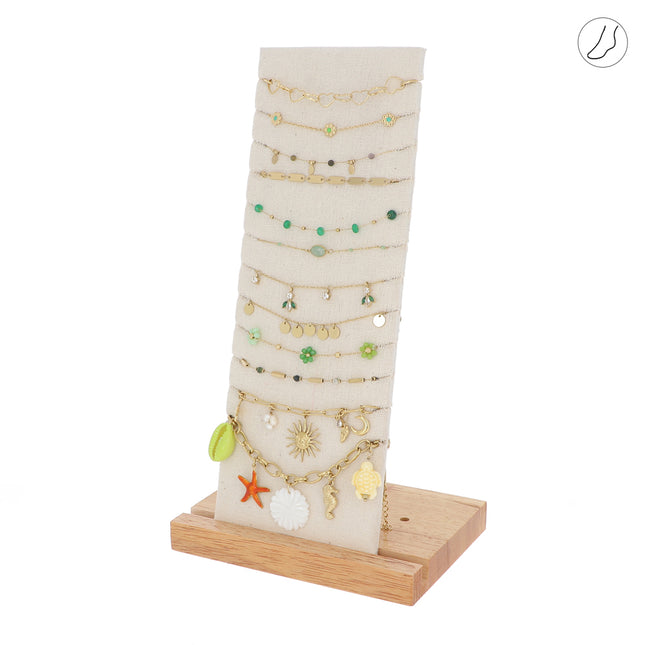 Kit de 24 (12+12) chevillères - doré vert - prix moyen de 6,30€/pc