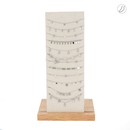 Kit de 24 (12+12) chevillères - rhodium - prix moyen de 5,90€/pc