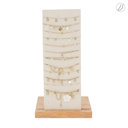 Kit de 24 (12+12) chevillères - doré perle - prix moyen de 6,60€/pc