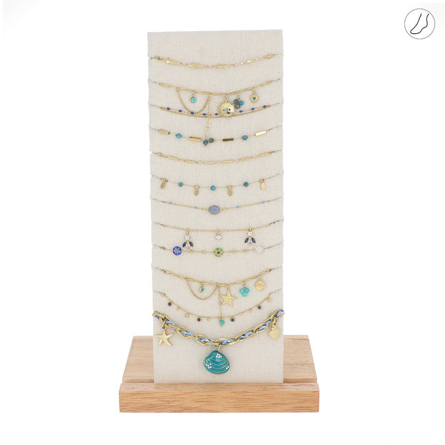 Kit de 24 (12+12) chevillères - doré bleu - prix moyen de 5,90€/pc