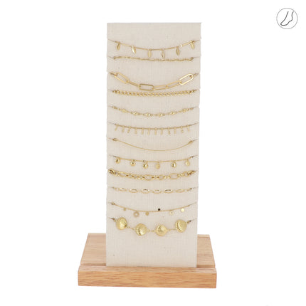 Kit de 24 (12+12) chevillères - doré - prix moyen de 4,30€/pc