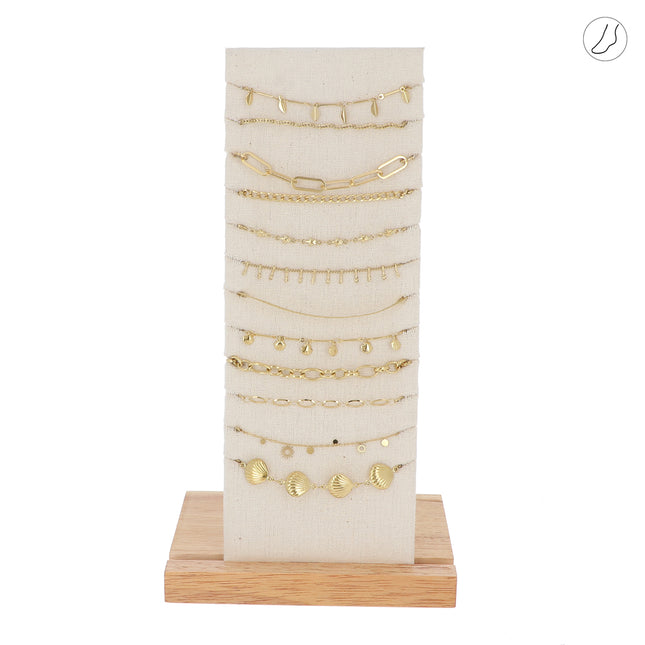 Kit de 24 (12+12) chevillères - doré - prix moyen de 4,30€/pc