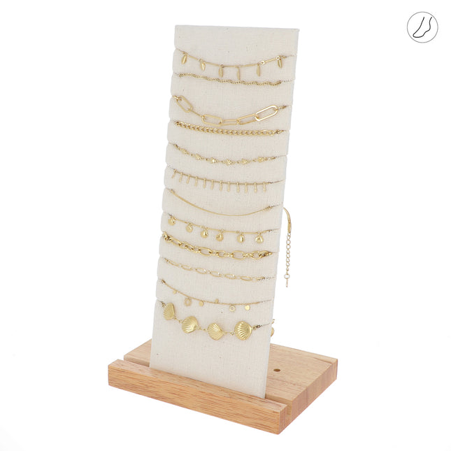 Kit de 24 (12+12) chevillères - doré - prix moyen de 4,30€/pc