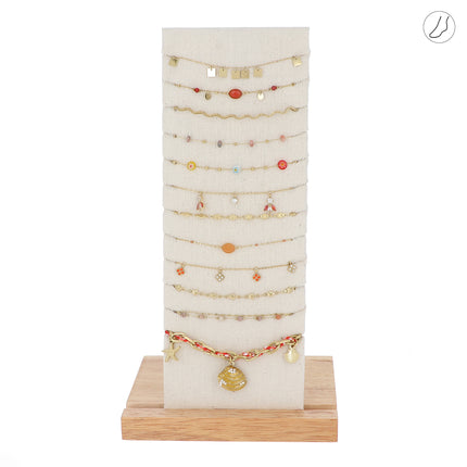 Kit de 24 (12+12) chevillères - doré orange - prix moyen de 5,80€/pc