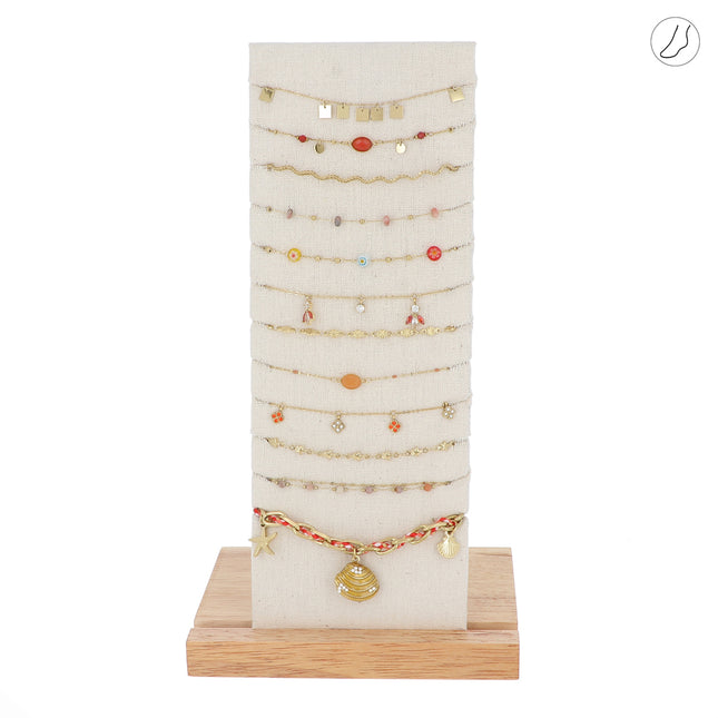 Kit de 24 (12+12) chevillères - doré orange - prix moyen de 5,80€/pc