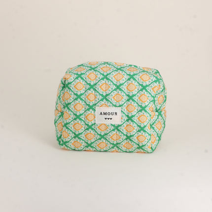 Trousse - AMOUR, 3 coeurs, motifs - 15 x 10 cm