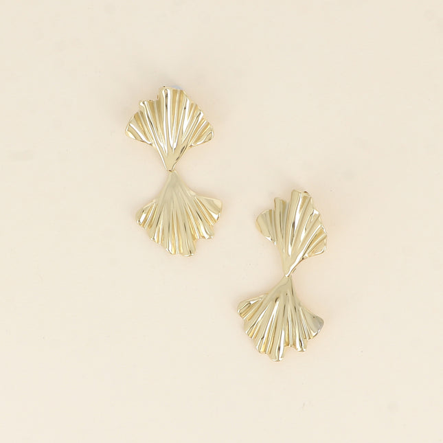 Boucles pendantes - double feuillage