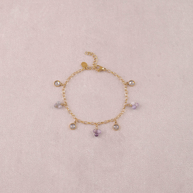 Bracelet - pierres naturelles et orné de cristaux Swarovski® PP20