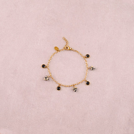 Bracelet - pierres naturelles et orné de cristaux Swarovski® PP20