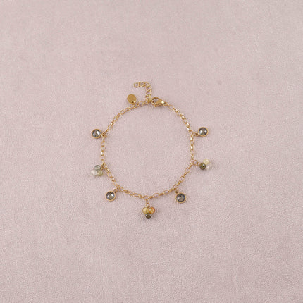 Bracelet - pierres naturelles et orné de cristaux Swarovski® PP20