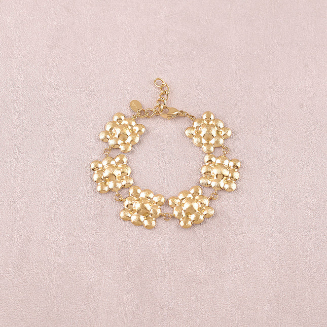 Bracelet - maillons en forme de damier brossé