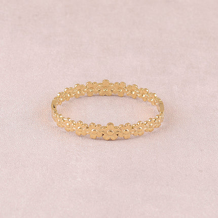 Ratchet bangle - floral pattern