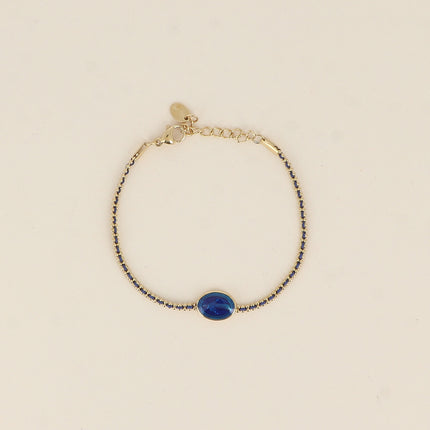 Bracelet - the Madonna, enamel and cord