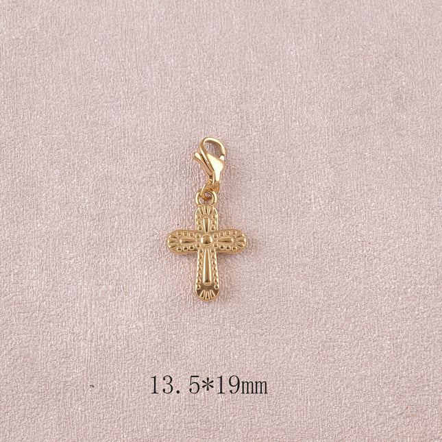 Charm - Croix religieuse texturée