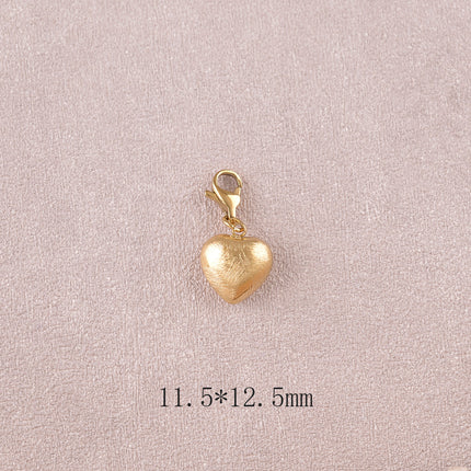 Charm - coeur gonflé, brossé